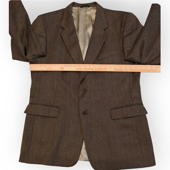 HART SCHAFFNER MARX NORDSTROM BROWN WOOL BLAZER SUIT JACKET SIZE 44R - Picture 3 of 8
